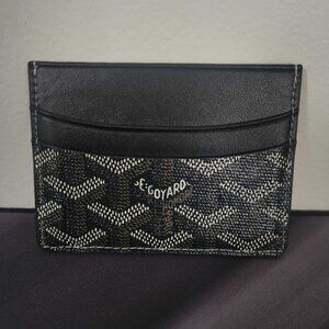 Goyard Saint Sulpice Card Holder - Black / White - Leather Wallet
